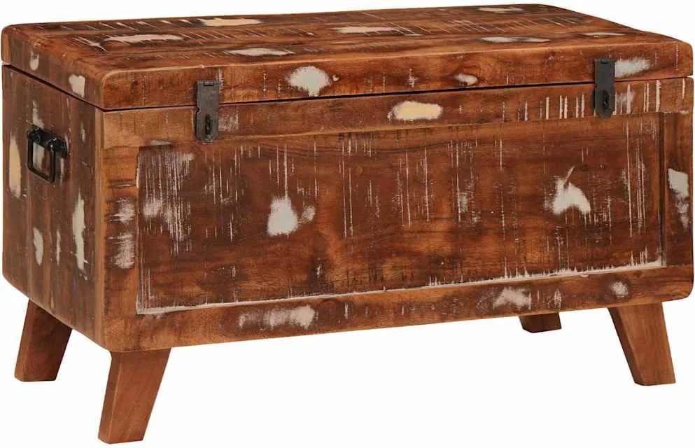 vidaXL Cutie de depozitare 70 x 35 x 40 cm Lemn masiv reciclat