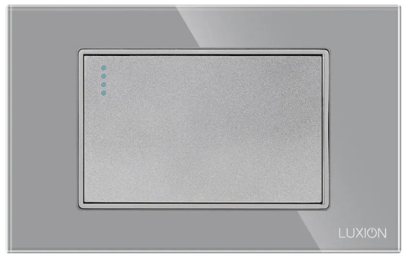 Intrerupator Simplu Cap Scara Mecanic LUXION cu Rama din Sticla, Standard Italian, 3M