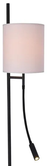 Lampadar LED TOKYO 1xE27/40W/230V + LED/3W negru/alb