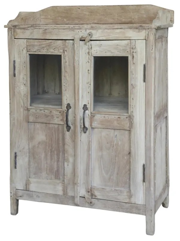 Dulap pentru lavoar din lemn reciclat, cu 2, aspect vintage, Grimaud
