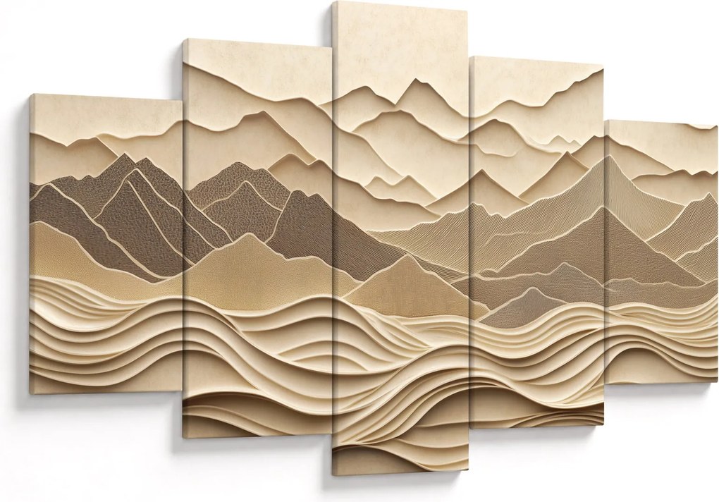Tablou - Linii Montane 3D (150x105 cm)