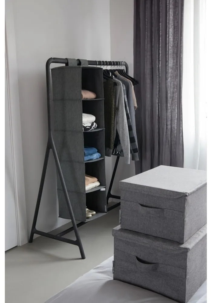 Cutie de depozitare gri din material textil cu capac 40x30x22 cm Soft Storage – Bigso