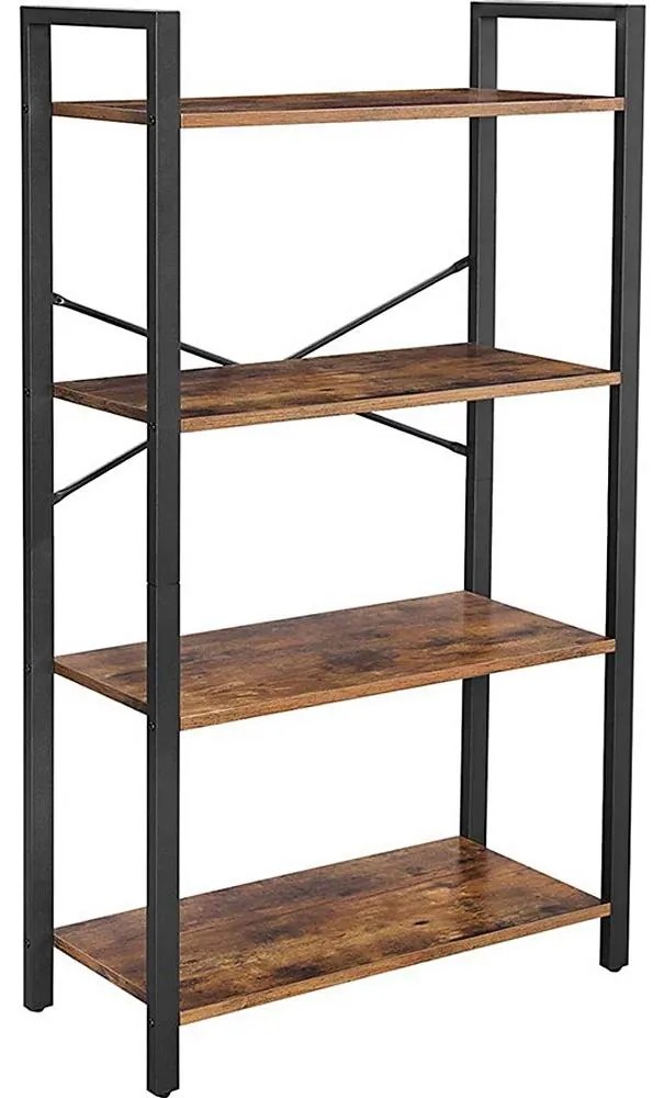 Bibliotecă NAVARO maro/negru