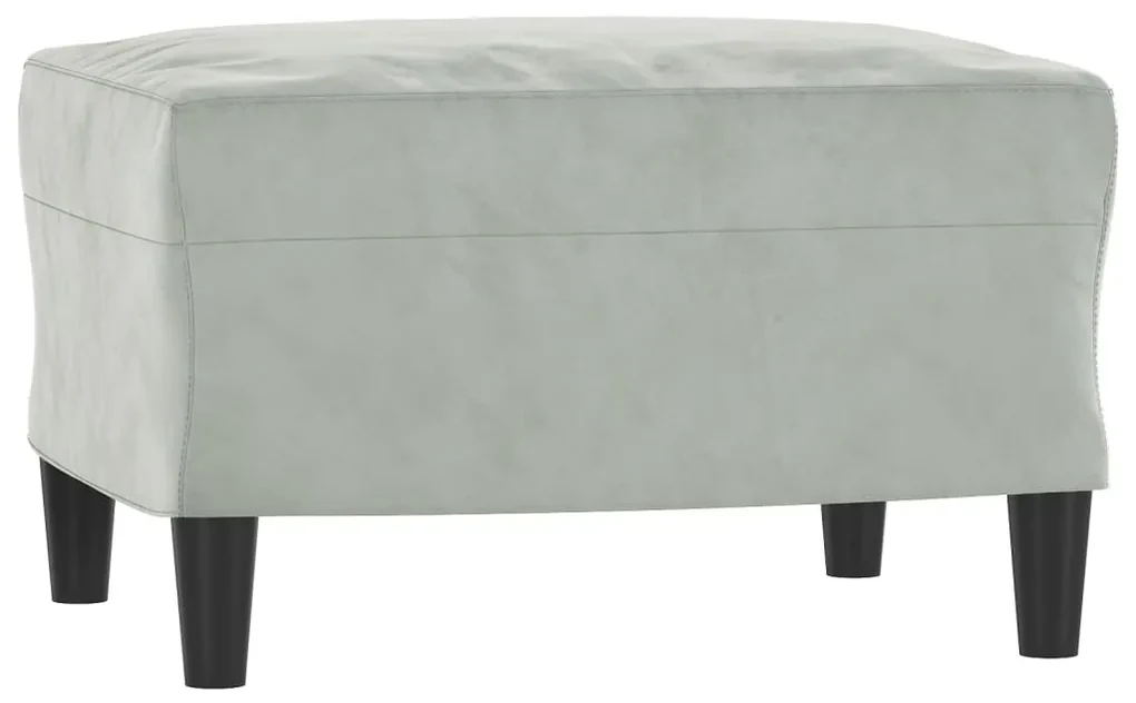 349293 vidaXL Taburet, gri deschis, 60x50x41 cm, catifea