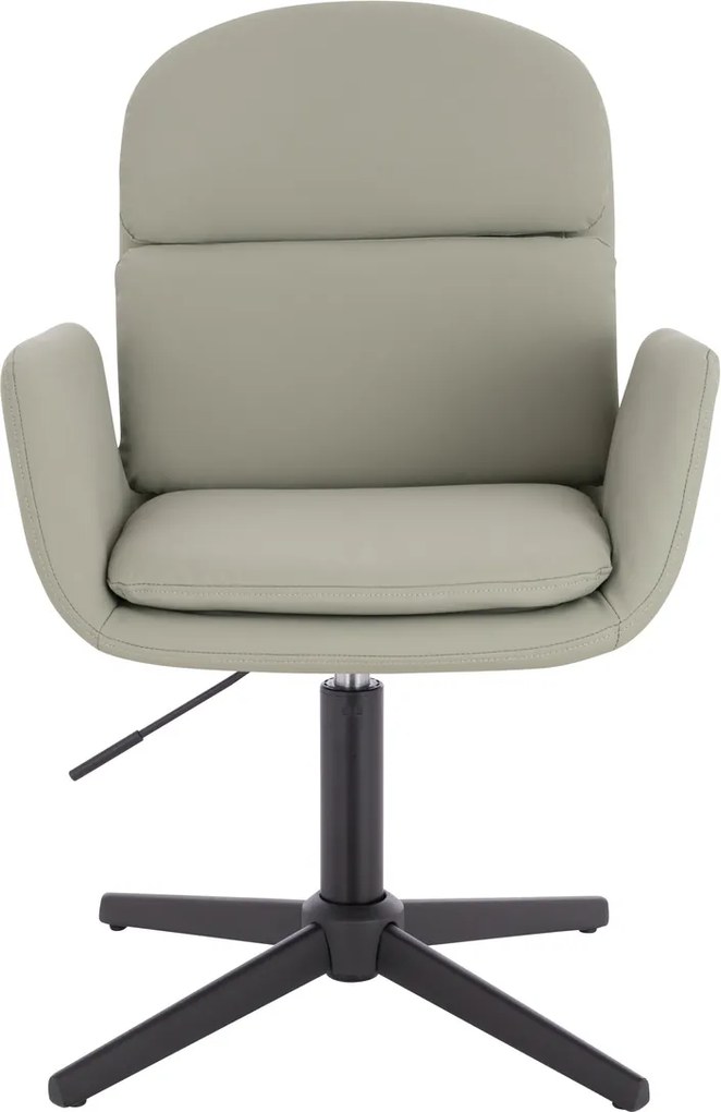 HR480CROSS Scaun Culoarea Inului Piele Ecologica Premium Soft cu Bază Neagră