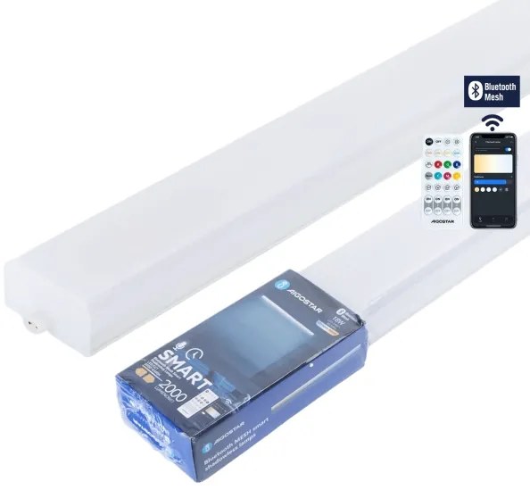 Aigostar MESH - Corp de iluminat LED tip fluorescent, dimmabil, 18W, 230V, 3000-6500K, cu telecomandă