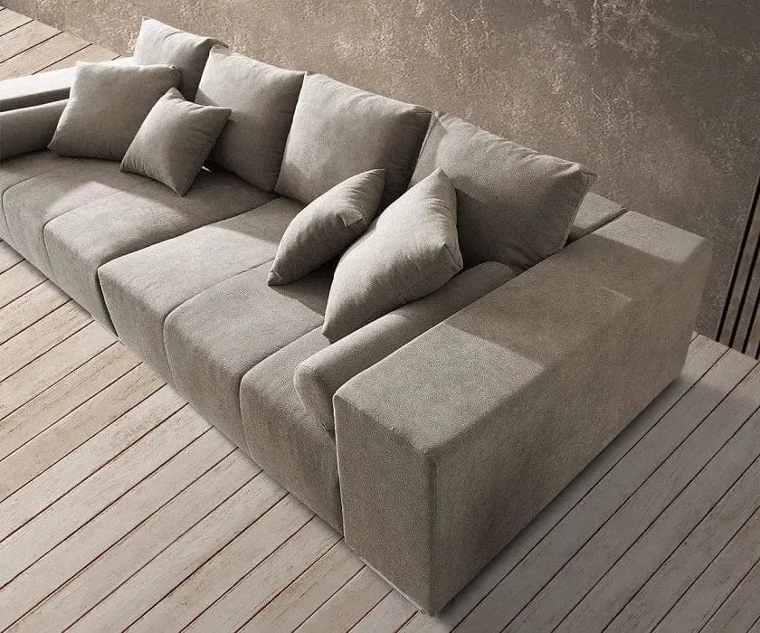 Canapea extensibilă dumonde cu ladă de depozitare si sezut confortabil din spuma high-density, Marbela Enjoy Camel XXL 295x100 cm