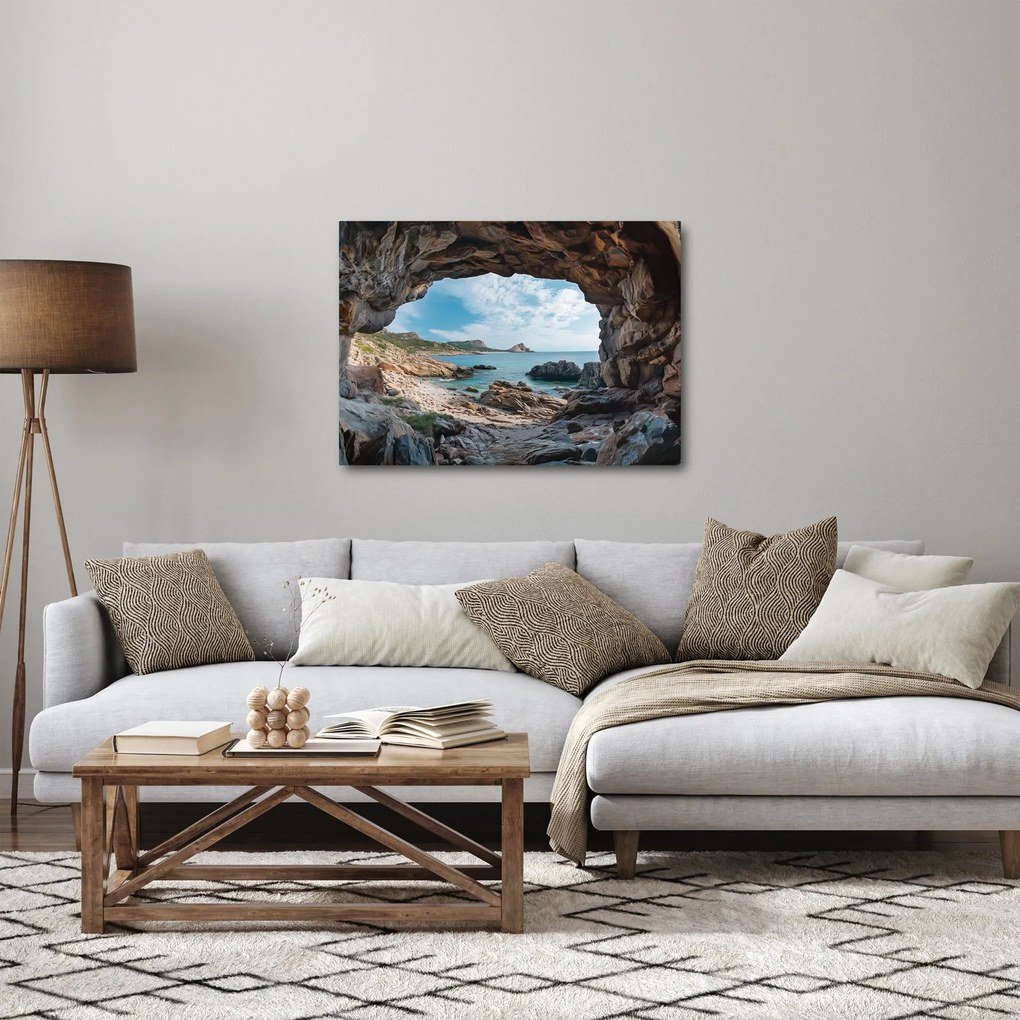 Tablou - Peșteră lângă mare (70x50 cm)