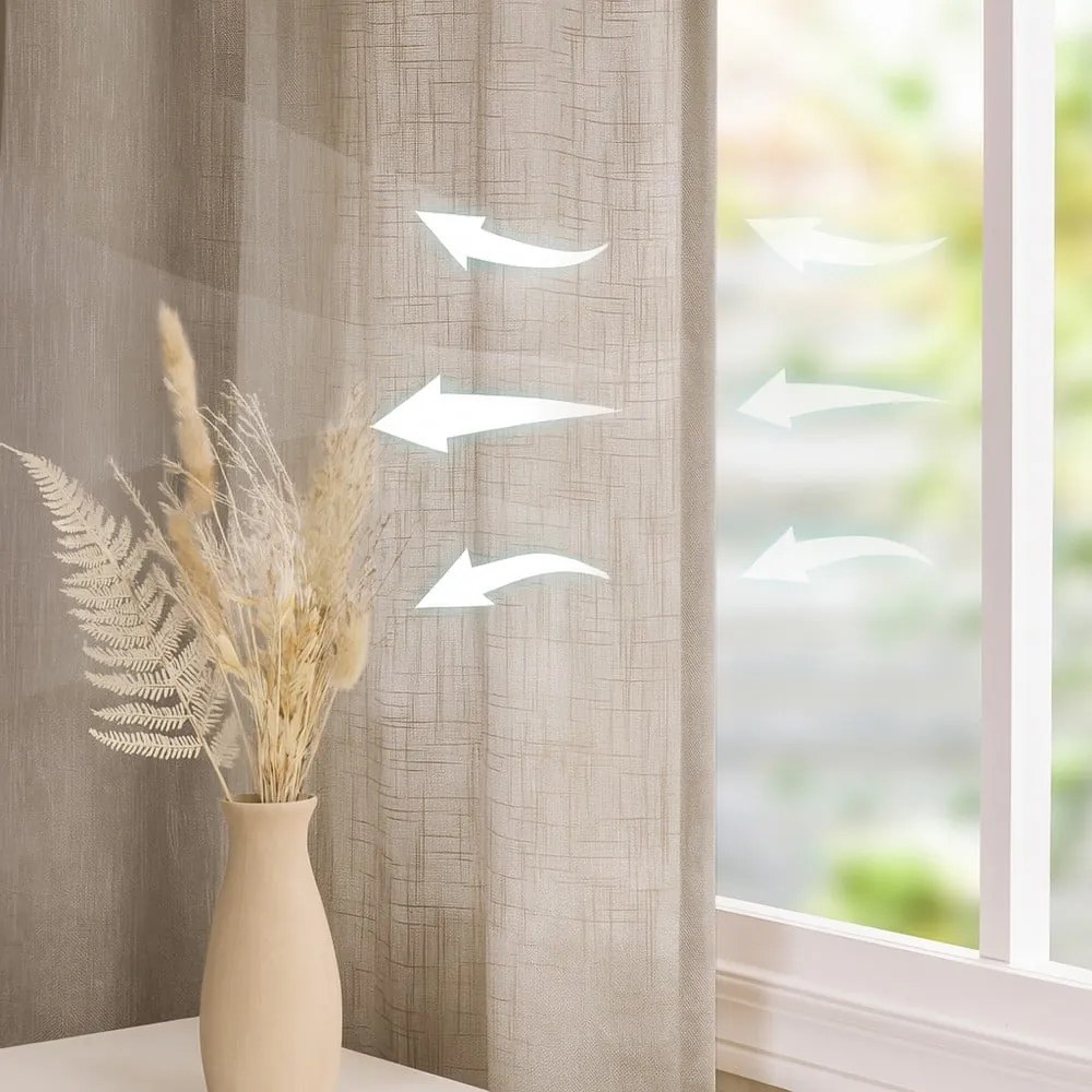 Draperie bej 140x250 cm Valeta – Restilo