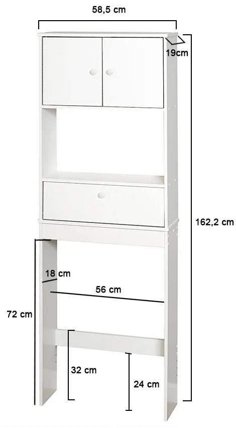Dulap deasupra vasului de toaleta