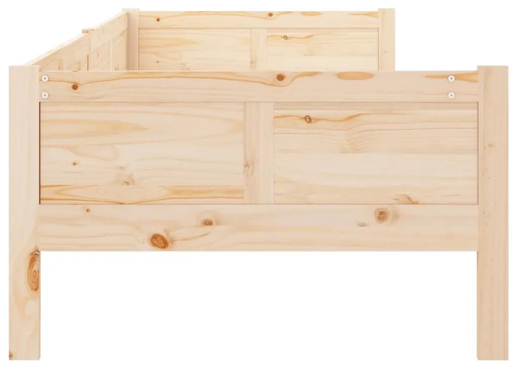 Pat de zi, 90x200 cm, lemn masiv de pin Maro, 90 x 200 cm