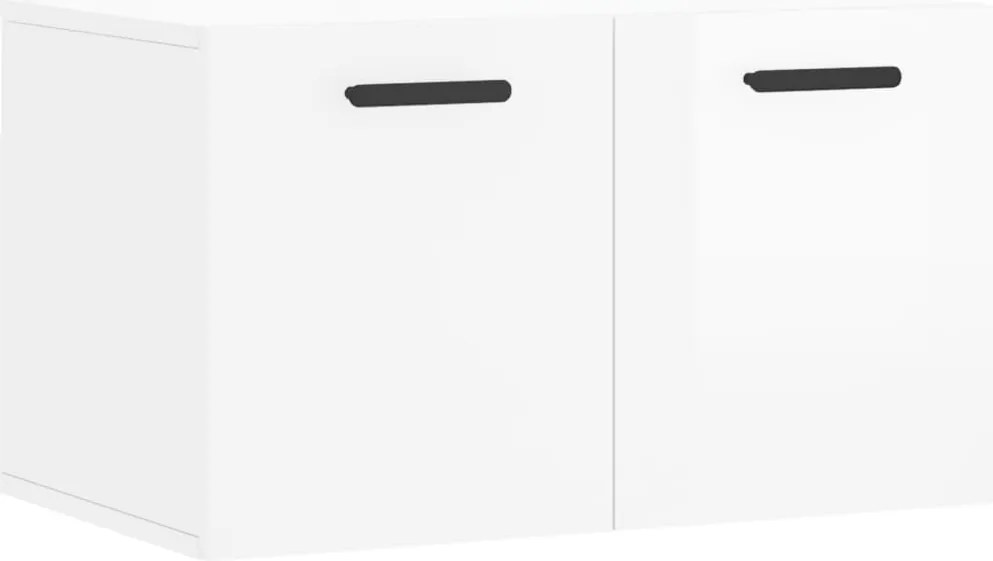 vidaXL Dulap de perete, alb extralucios, 60x36,5x35 cm, lemn compozit