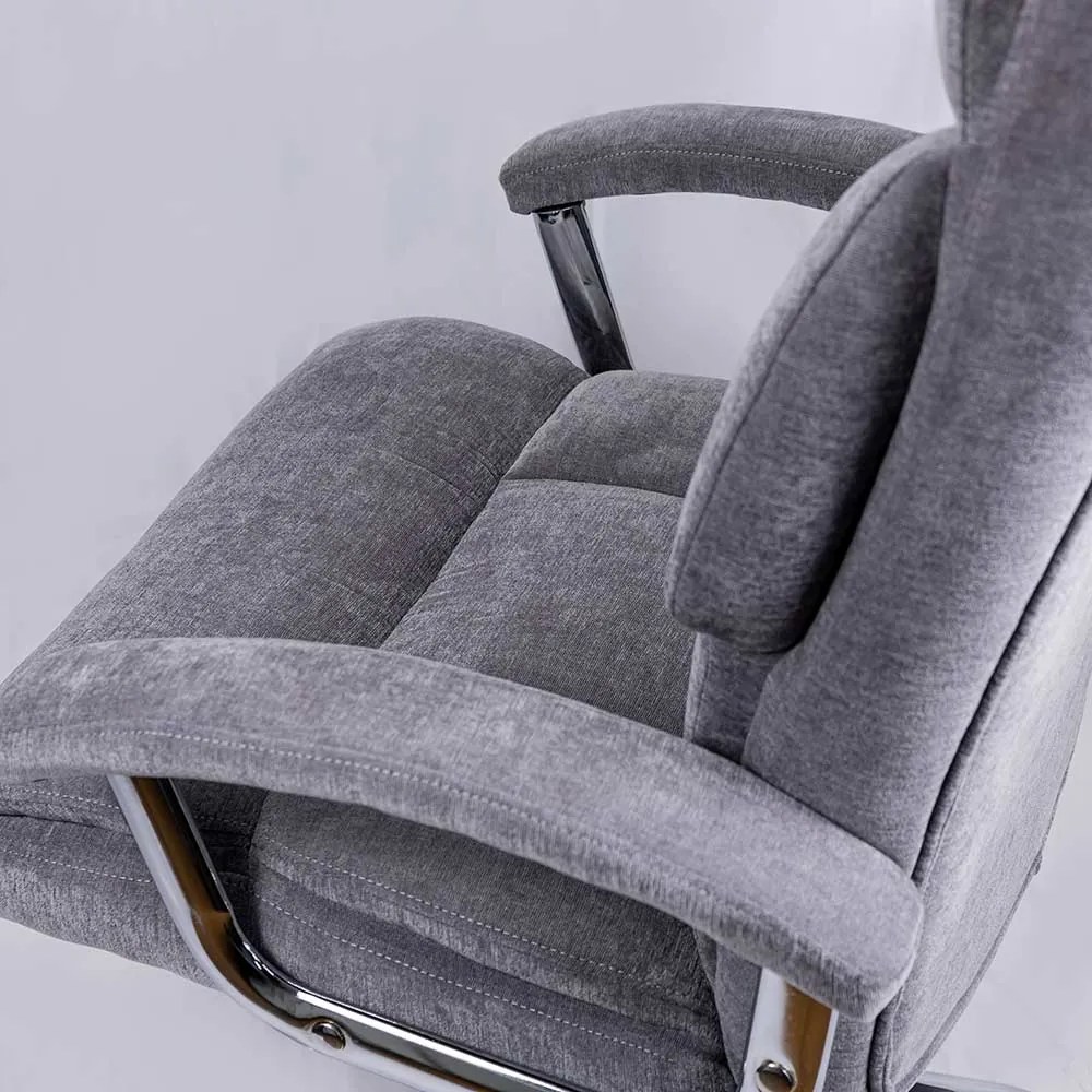 Scaun directorial din stofă cu bază metalică și arcuri OFF 709 gri