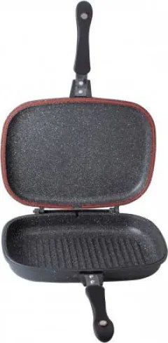 Tigaie dubla ZILAN ZLN9522,culoare negru Diametru 30 cm, garnitura silicon rezerva,