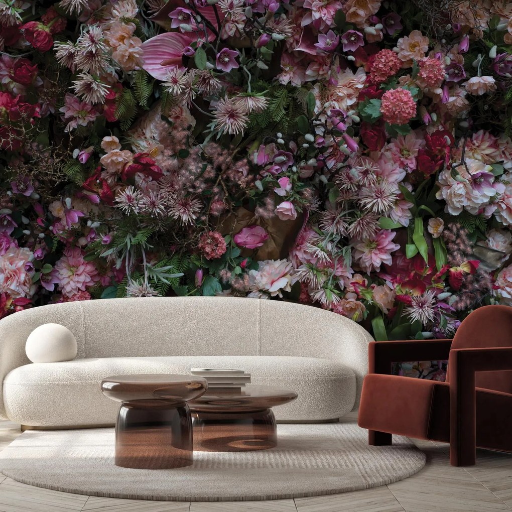 Fototapet - Perete de flori (147x102 cm)