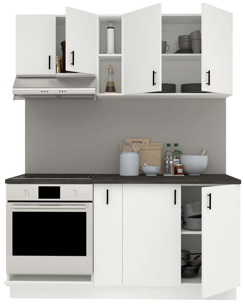 Set Bucatarie Karo V7, Alb, Blat Thermo 28 mm, L 160 cm