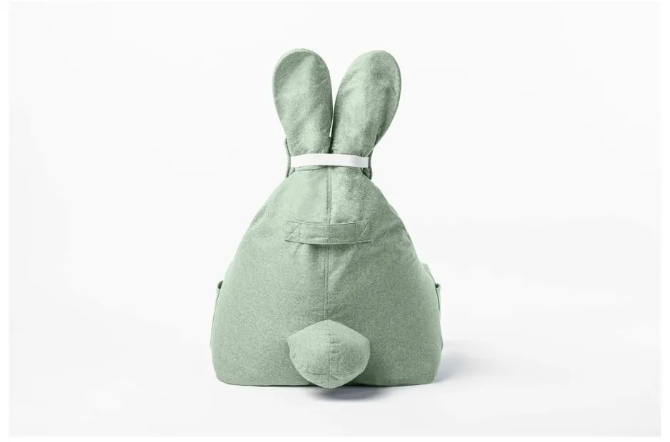 Fotoliu sac pentru copii The Brooklyn Kids Funny Bunny, verde