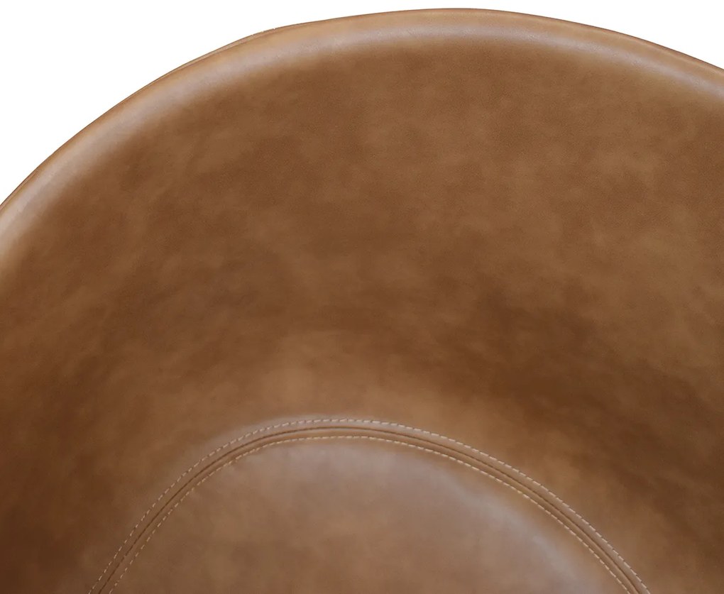 SET 4 Scaune Ciprus, piele ecologica ,structura metalica - MARO CAMEL