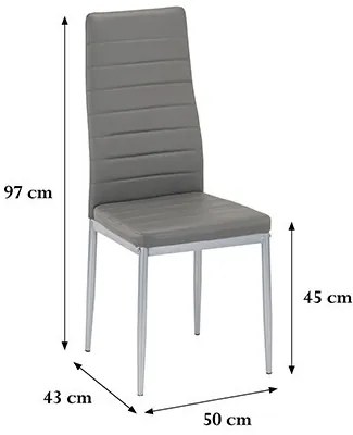 Midland 4+1 set de sufragerie gri-gri