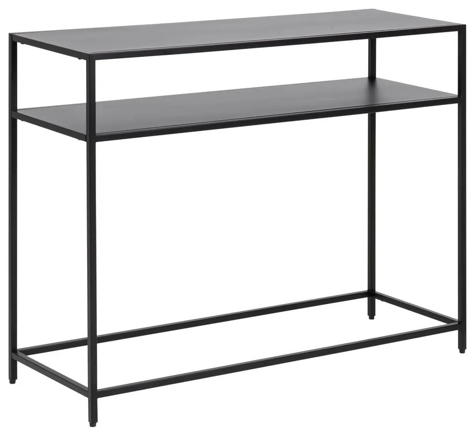Masă tip consolă cu picioare metalice Actona Newcastle, negru