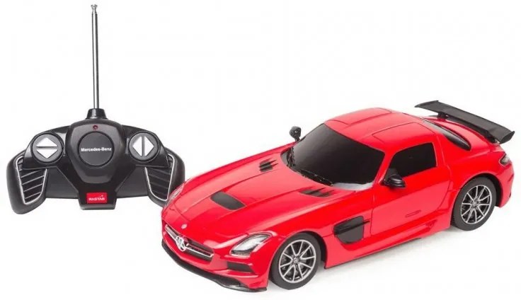 MASINA CU TELECOMANDA MERCEDES-BENZ SLS AMG ROSU CU SCARA 1 LA 18