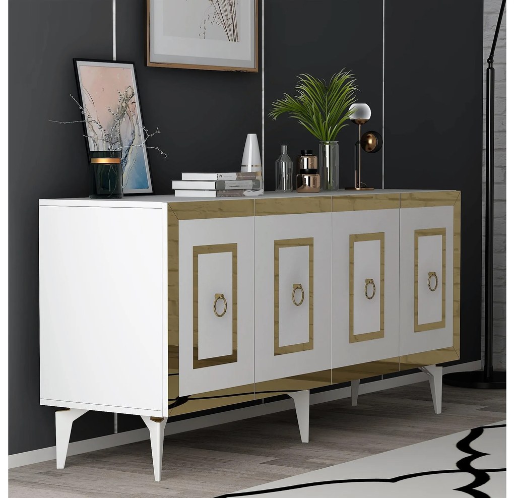 Dulap Pemava 1 (alb + auriu) . 1093529