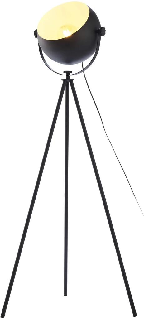 Lampadar Wilton, 131x57x57 cm, metal, alb/ negru