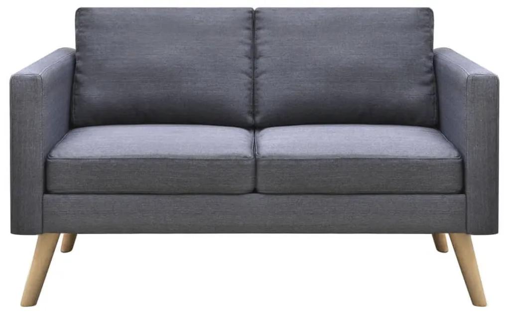 272194 vidaXL Set canapele cu 2 locuri și 3 locuri, textil, gri închis