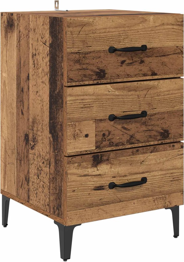 vidaXL Dulap de noapte Lemn vechi 40 x 40.5 x 66 cm Lemn compozit
