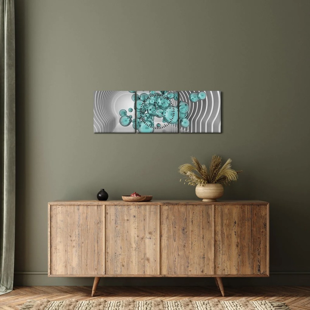 Tablou - Bule (cu ceas) (90x30 cm)