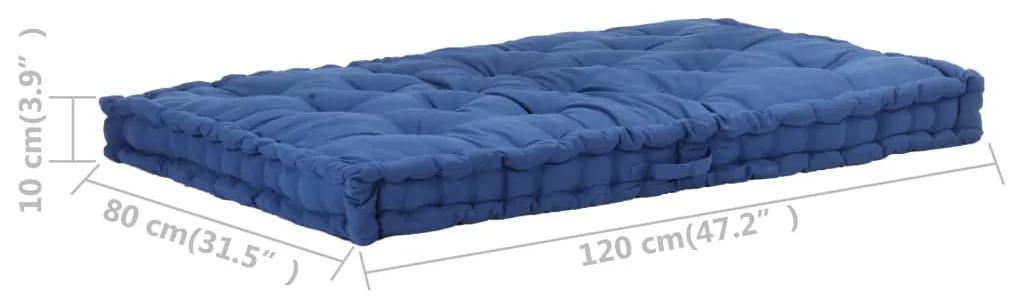 Perna podea canapea din paleti, bleu, 120 x 80 x 10 cm, bumbac 1, Albastru deschis, 120 x 80 x 10 cm