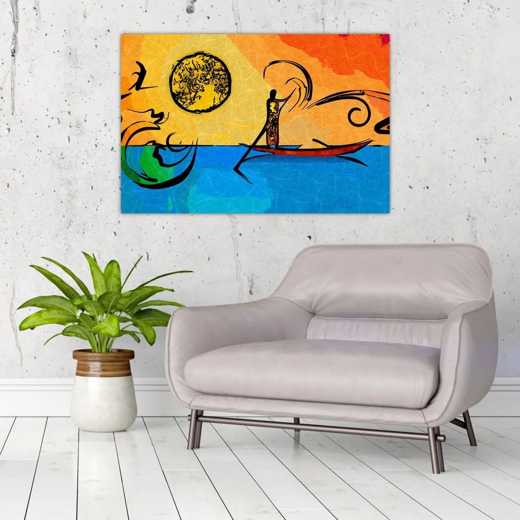 Tablou cu pictură străveche (90x60 cm)