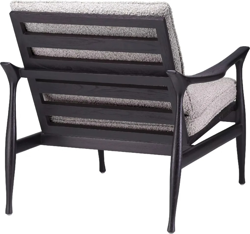 Fotoliu elegant design LUX Manzo negru / bouclé grey