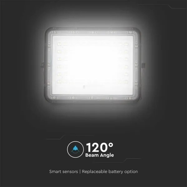 Proiector LED solar de exterior LED/15W/3,2V IP65 6400K alb + telecomandă