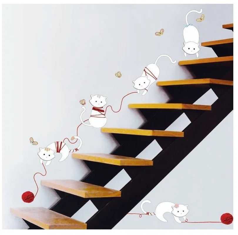 Autocolant Ambiance Cats and balls, 30 cm