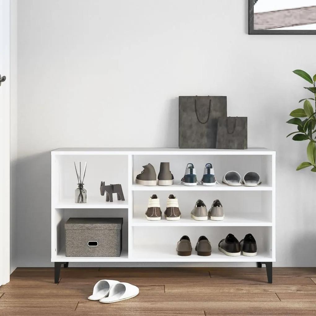 Pantofar, alb, 102x36x60 cm, lemn compozit 1, Alb