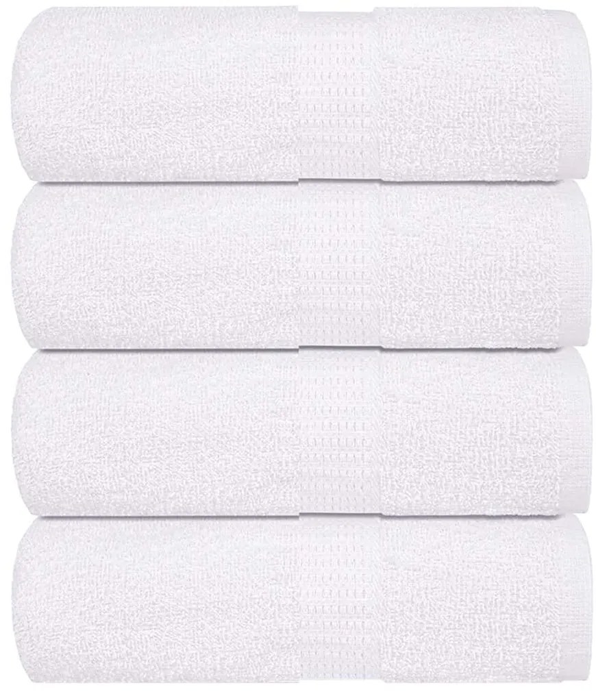 vidaXL Provee de spălat 4 buc Alb 15x21 cm 360 g/m² 100% bumbac