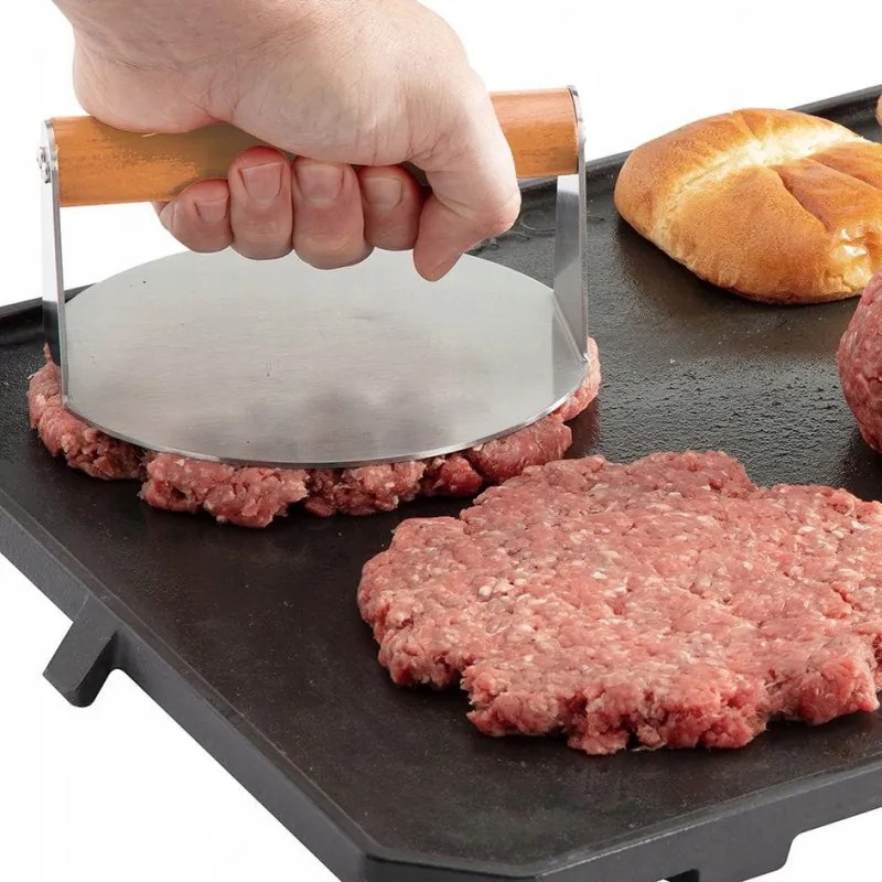 Resigilat: Burger Press Kinghoff KH 1878, Oțel inoxidabil, Ușor de spălat, Diametru 11,4 cm, Inox