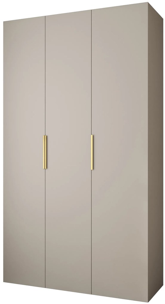 Dulap de haine 140 cm Carmela 50-4 (Cașmir + Auriu). 1126828