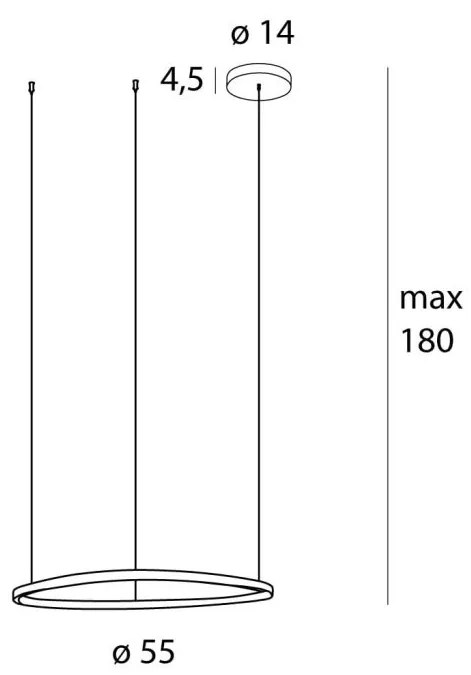 Lustra design inelar LED Cayenne 60cm