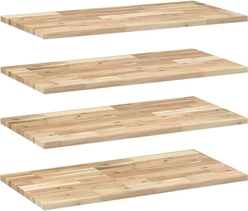 vidaXL Rafturi suspendate 4 buc. 60x40x2 cm lemn masiv acacia netratat