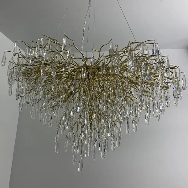 Lustră de cristal pe cablu 11xG9/40W/230V auriu