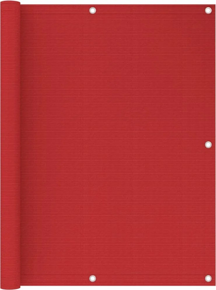 vidaXL Paravan de balcon, roșu, 120x500 cm, HDPE