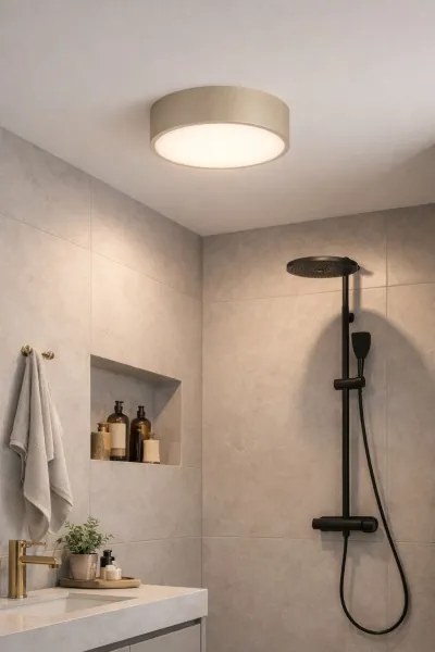 Brilagi - Plafonieră de baie POOL 4xE27/15W/230V Ø 50 cm IP54 bej