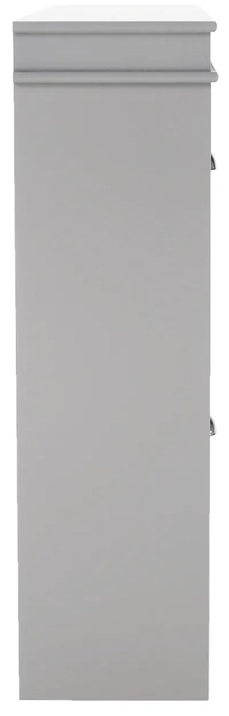 Pantofar, 4 compartimente duble, gri, mdf