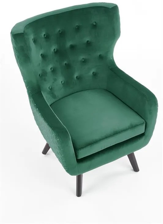 Fotoliu tapitat Marvel Velvet verde – H103 cm