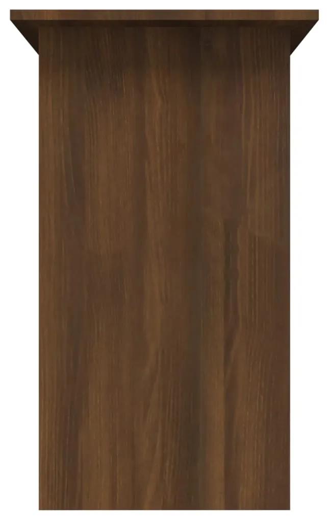 Birou, stejar maro, 80x45x74 cm, lemn prelucrat Stejar brun