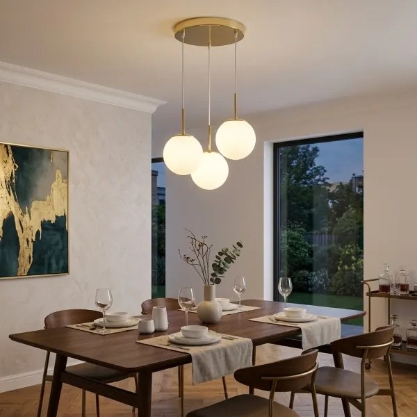 Brilagi - Lustră suspendată pe cablu MILO 3xE27/60W/230V, auriu