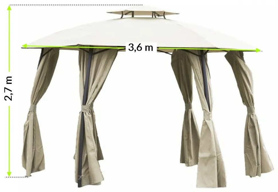 Foișor de grădină Gavi 2 bej