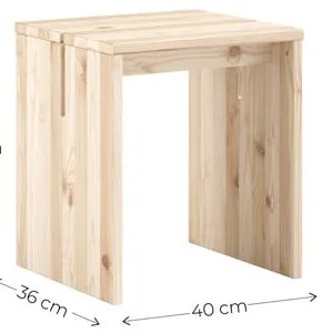 Scaun tip taburet în culoare naturală din lemn de pin Join-In – Karup Design